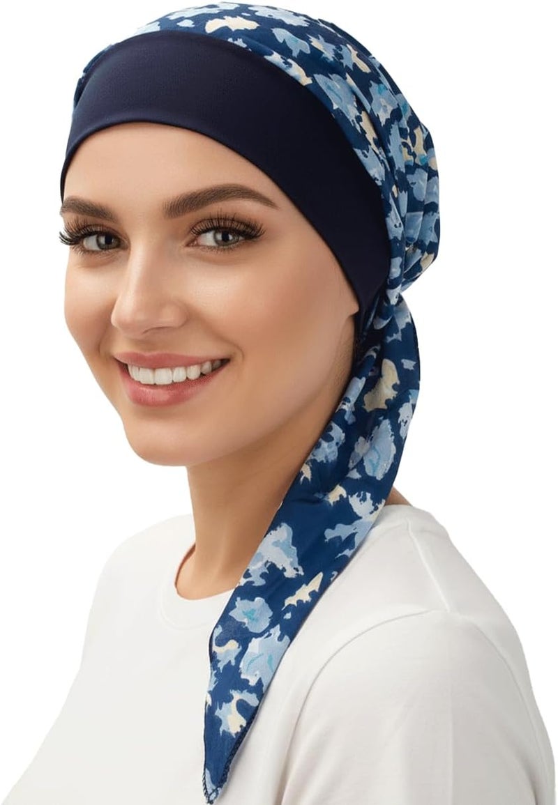 FADACHY Chemo Headwear for Women,Chemo Caps Lightweight for Summer with Head Scarf,Silky Soft Hair Turbans Fashion - Image 2